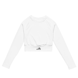 All-Over Print Recycled Long Sleeve Crop Top